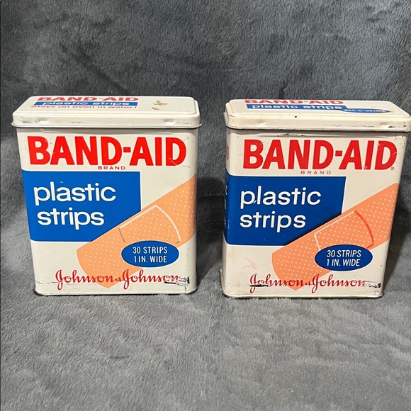 Other - VINTAGE BAND-AID TINS LOT OF 2 decor
